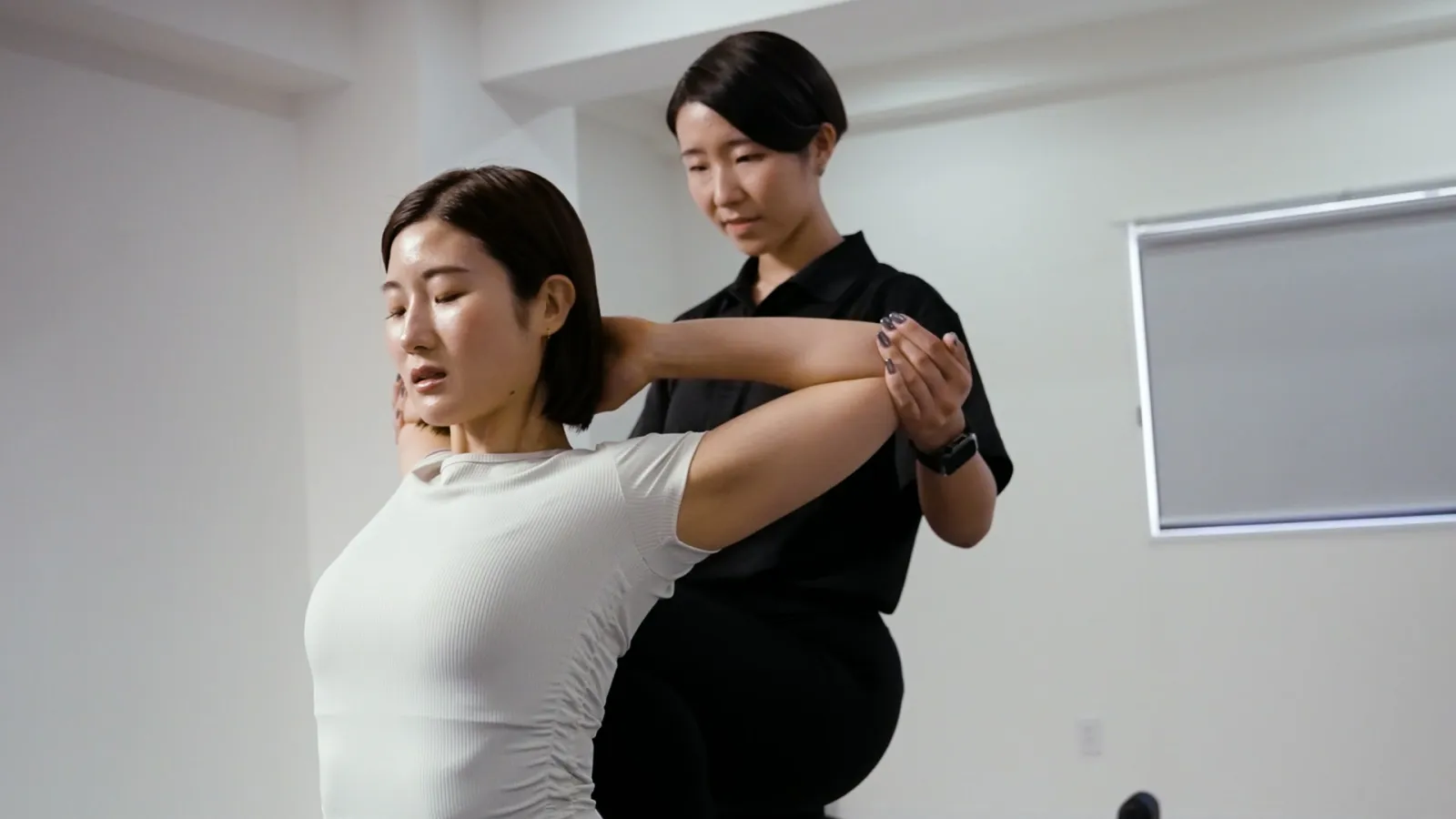 コンディショニングストレッチの様子